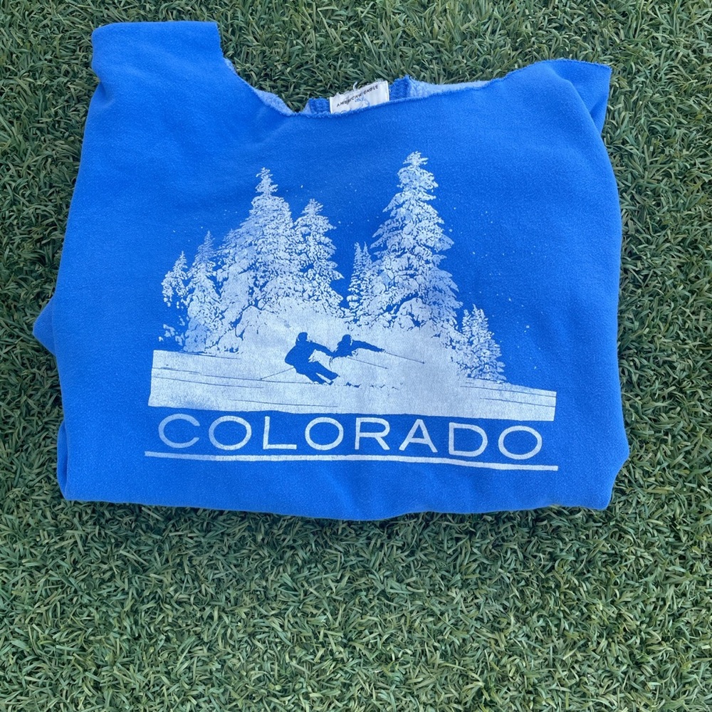 Blue vintage Colorado sweater